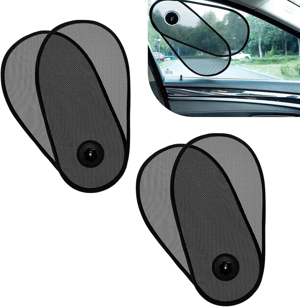 2 Pack Car Shades for Side Windows, Baby Safe Car Windshield Sun Visor, Sun Blocker, Heat & Glare Protection, Adjustable Side Window Sun Shade, Universal for Most Cars (15.7" x 8.2")
