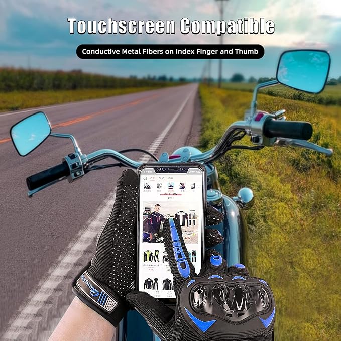 Motorcycle Gloves for Men and Women Full Finger Touchscreen Mountain Dirt Bike - Image 3