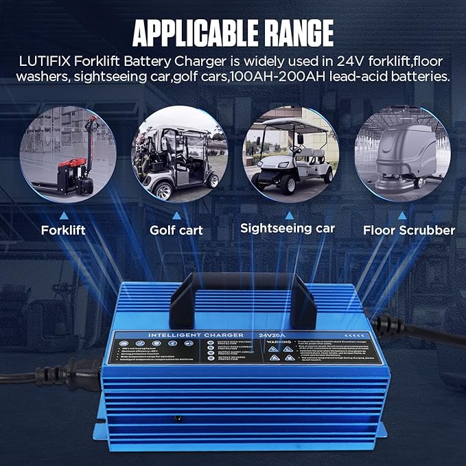 Forklift Battery Charger 24V 30A Automatic Smart Charger, Automotive Battery - Image 4