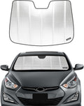 Pigenius Windshield Sun Shade for Hyundai Elantra Sedan 2011-2016, Elantra Coupe 2013-2014. Reflective Aluminum Film Front Window Sunshade - BLAZBLOCK