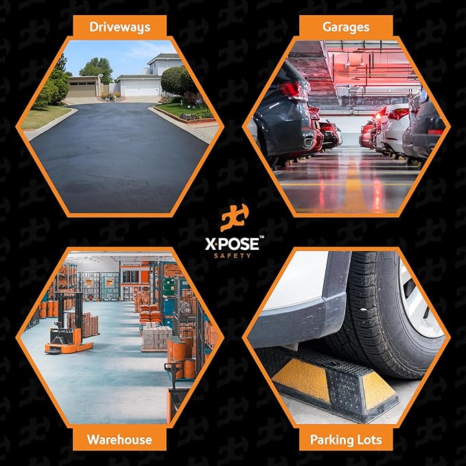 Xpose Safety 48" Heavy Duty Rubber Parking Stopper – 2 Pack Wheel Blocks - Image 7