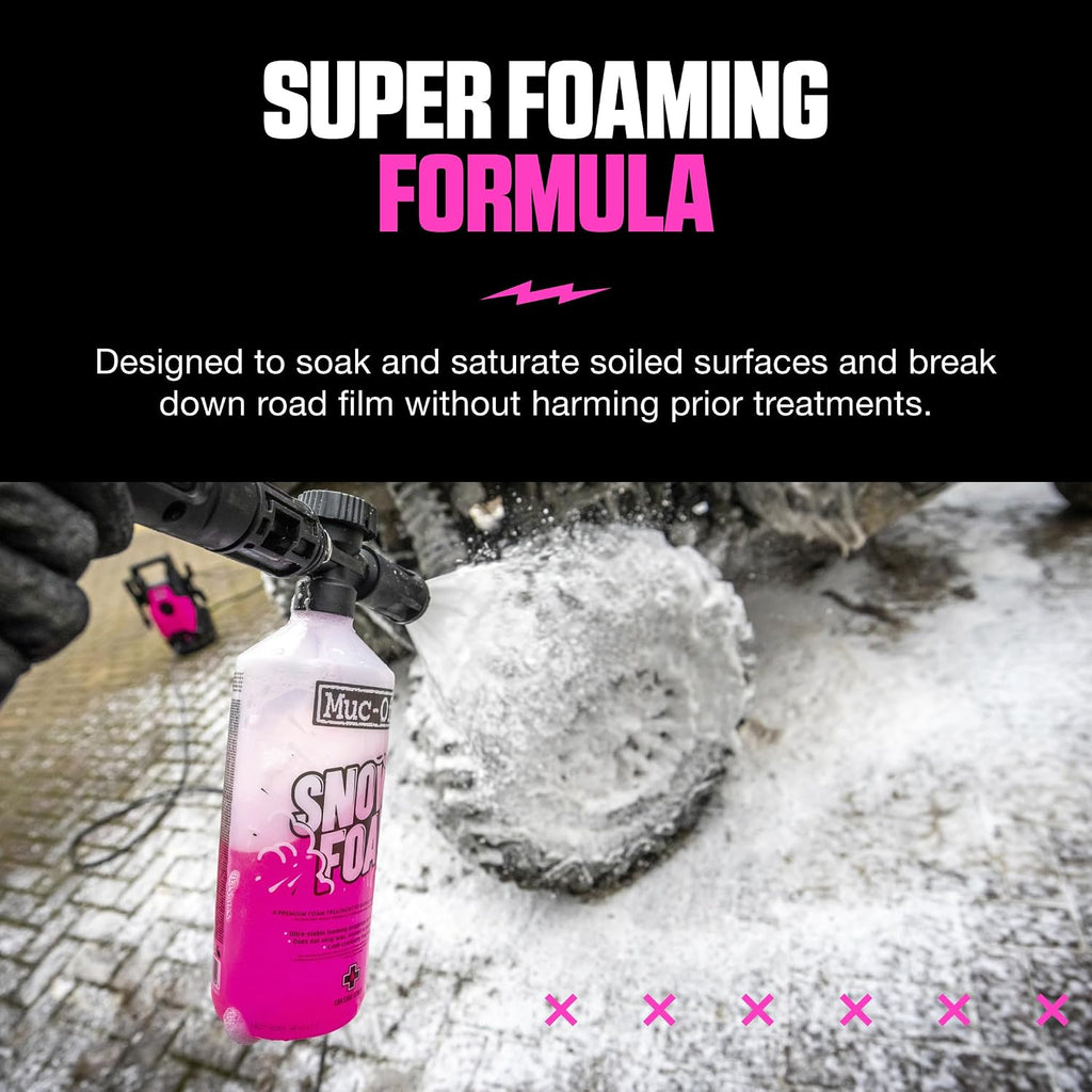 Muc Off Snow Foam, 1 Litre - Biodegradable Pre Wash Car Shampoo - pH Neutral Snow Foam for Cleaning Cars, Bikes and Motorcycles