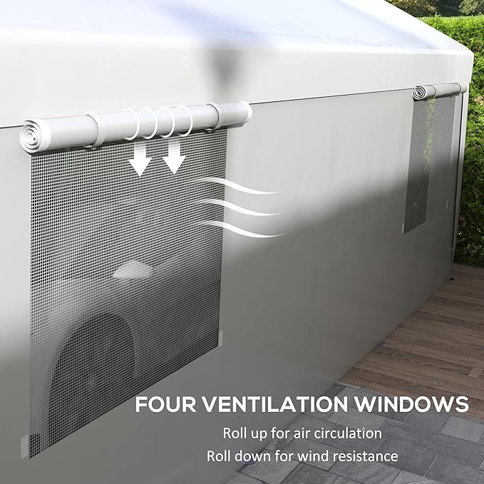 Outsunny Carport 10' x 20' Portable Garage, Heavy Duty Car Port Canopy - Image 6