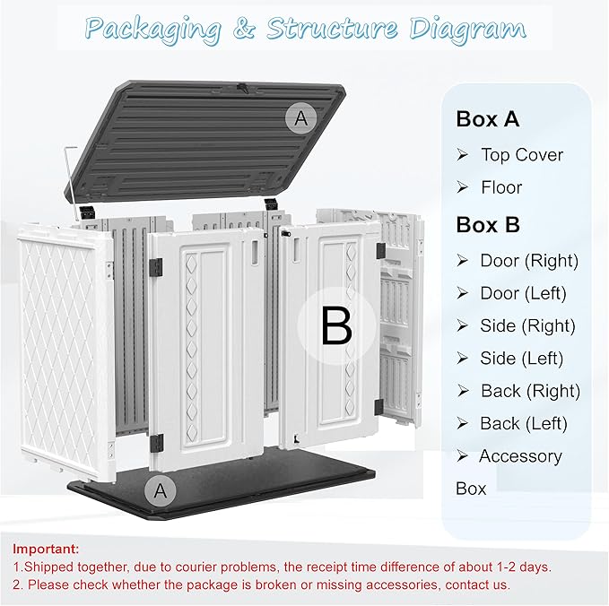 Sheds & Outdoor Storage, 34 Cu.ft Horizontal Storage Sheds Outdoor - Image 6