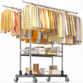 luxspire double rod clothing racks for hanging clothes, main product view