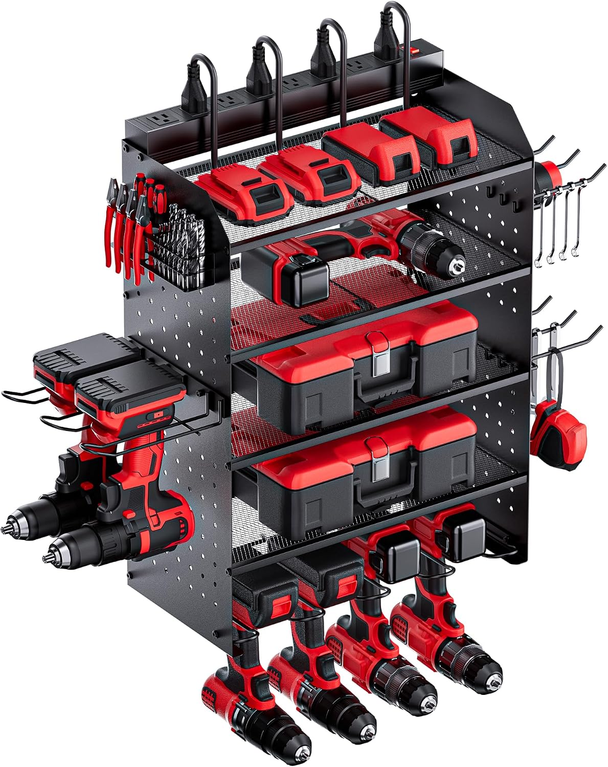 TRZZ Power Tool Organizer Wall Mount, 5-Layer Charging Station
