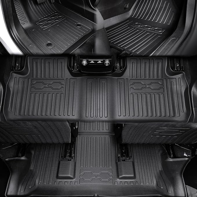 Floor Mats for 2017-2023 GMC Acadia, All Weather TPE 2-in-1 Cargo Mat - Image 2