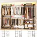 aheaplus industrial pipe clothing rack, expandable garment rack, main product view