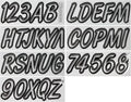 Hardline Products USA Series 400 Boat Registration Kit - 3 Inch Silver/Black Lettering & Numbers - UV Resistant Marine Vinyl Decals for Boats, Jet Skis & PWCs - US Coast Guard Compliant - Complete Set