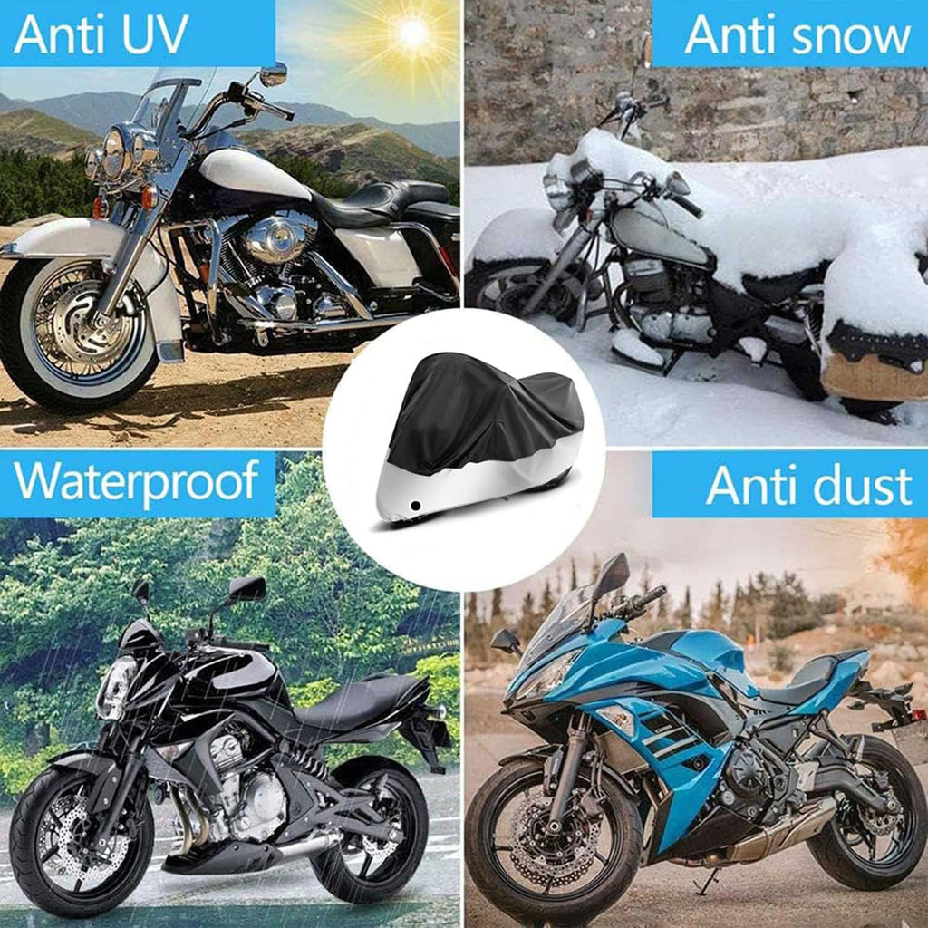 Motorcycle Cover for Ducati Panigale V2 2020-2024 2025 Protection from Sun Rain Durable Waterproof Outdoor Moped Cover Breathable Protection Accessories Blacksilver