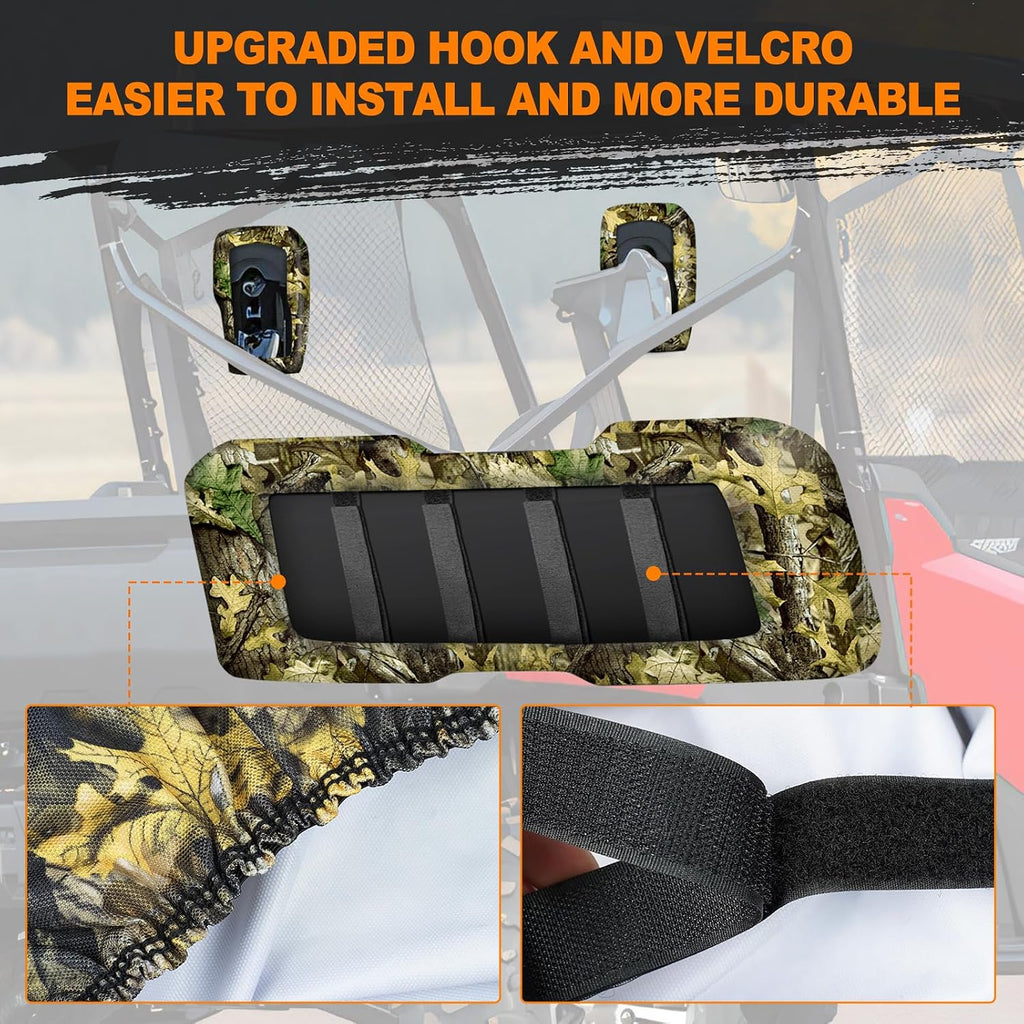 BORDAN UTV Seat Cover for Pioneer 1000/1000-5/1000-6 2016-2025, 1680D Heavy Duty Camo Seat Covers for Pioneer Full Protection Outdoor Waterproof Bench Seat Cover(4 PCS)