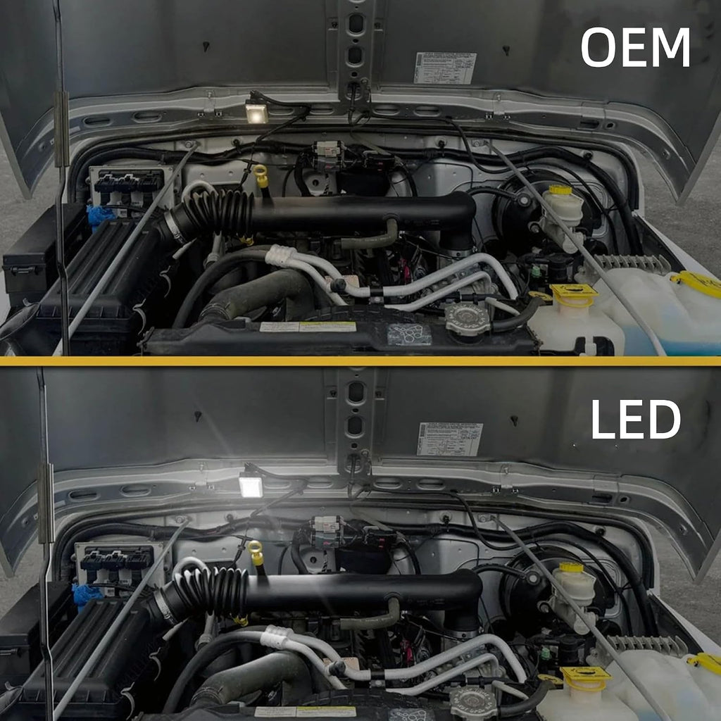 Yankok LED Under Hood Light Compatible with Dodge Ram Charger Dakota Durango Jeep Cherokee Wrangler Chrysler 300 Engine Bay Lamp