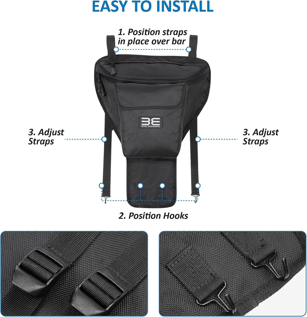 Storage Bag, UTV Cab Pack Center Seat Bag, Compatible With Polaris RZR 570 800 S 900 1000 XP