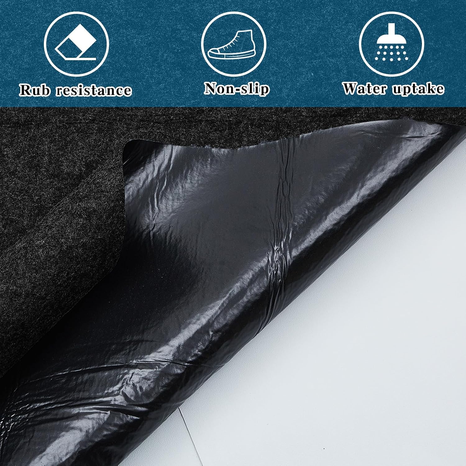 Tinideya Black Boat Trailer Bunk Carpet Water Proof Bunk Carpet Marine Boat Bunk Carpet Outdoor Boat Trailer Bunk Covers Trailer Boat Bunk Padding for Boats Trailers