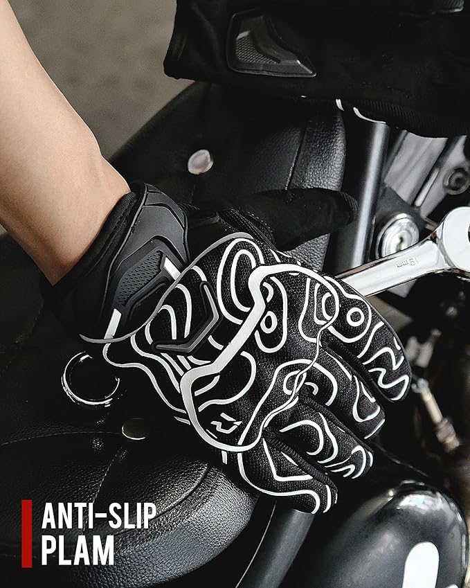 BORLENI Motorcycle Gloves Motorbike Glove Full Finger Knuckle Protection - Image 6