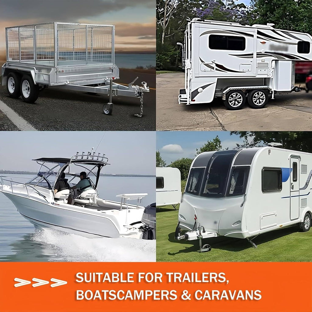 350W 12V Electric Trailer Dolly, Trailer Jockeys Wheel with 23 FT/min Moving Speed, 8" Rubber Tire, 5000lbs Towing Capacity, for Moving Caravan Boat