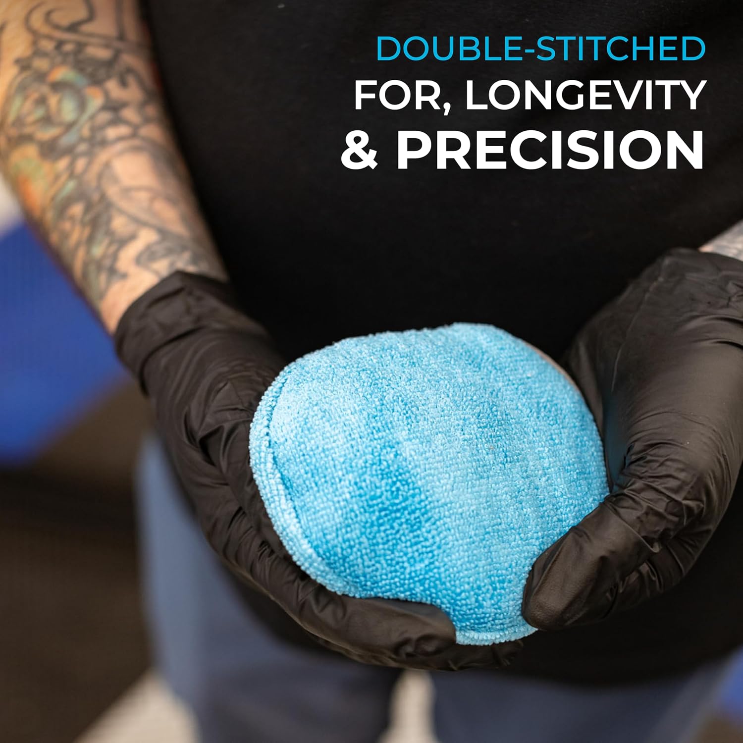 The Rag Company - Ultra No Soak Round Detailing Applicator - 70/30 Pearl Weave Microfiber for Applying Coatings, Dressings, Waxes, Sealants to Glass, Paint, Rubber, Leather, Plastic - 5 inch (5 Pack)