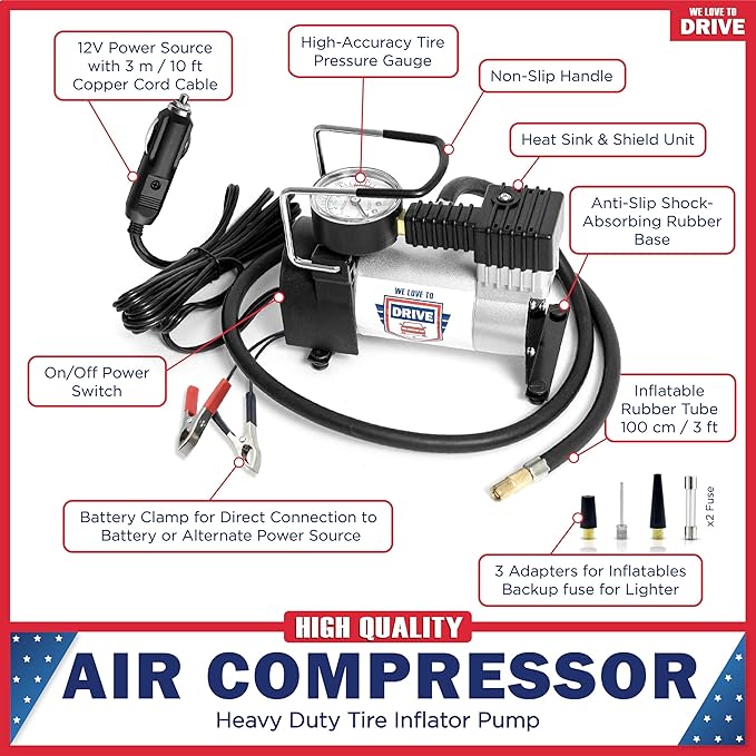 Tire Inflator Portable Air Compressor - Image 2