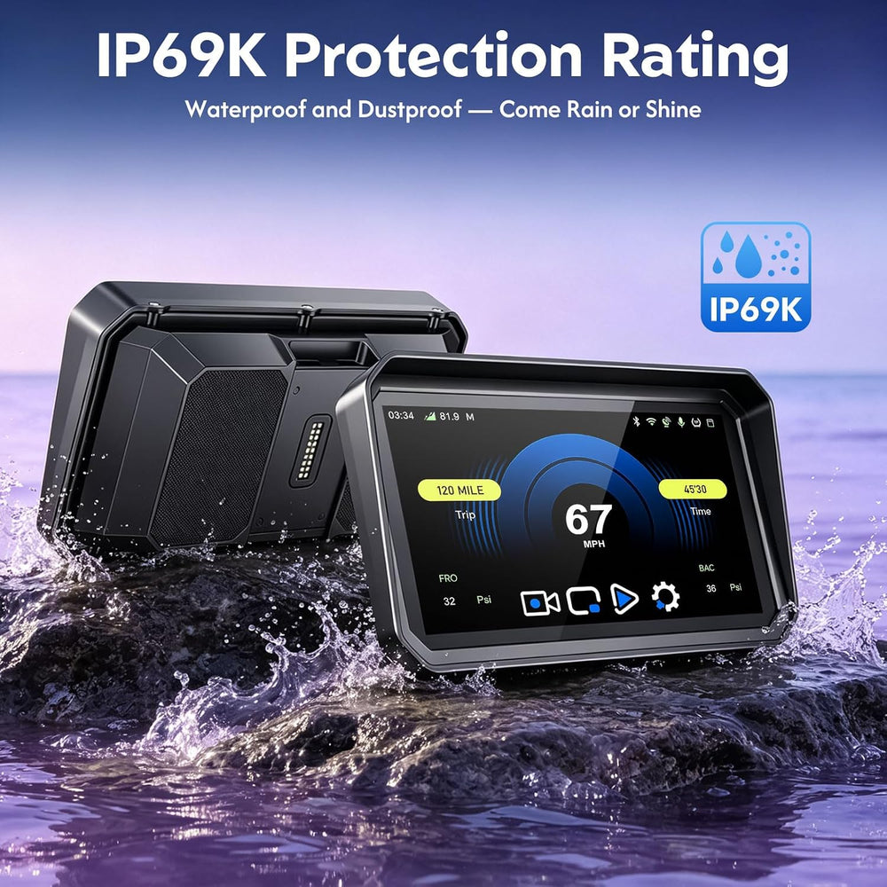 2026 LBW 6" Motorcycle CarPlay QLED Touchscreen (Includes 128G SD), with...