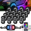 16 Pods 336 LEDs 5 Sides RGB Rock Lights, App/Remote Control Rock Lights by AutoBuero