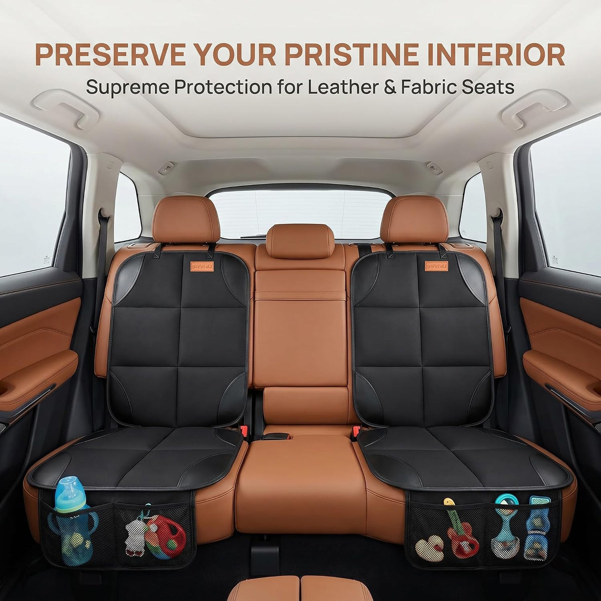 smart elf car seat protector, thickest padding and, package contents