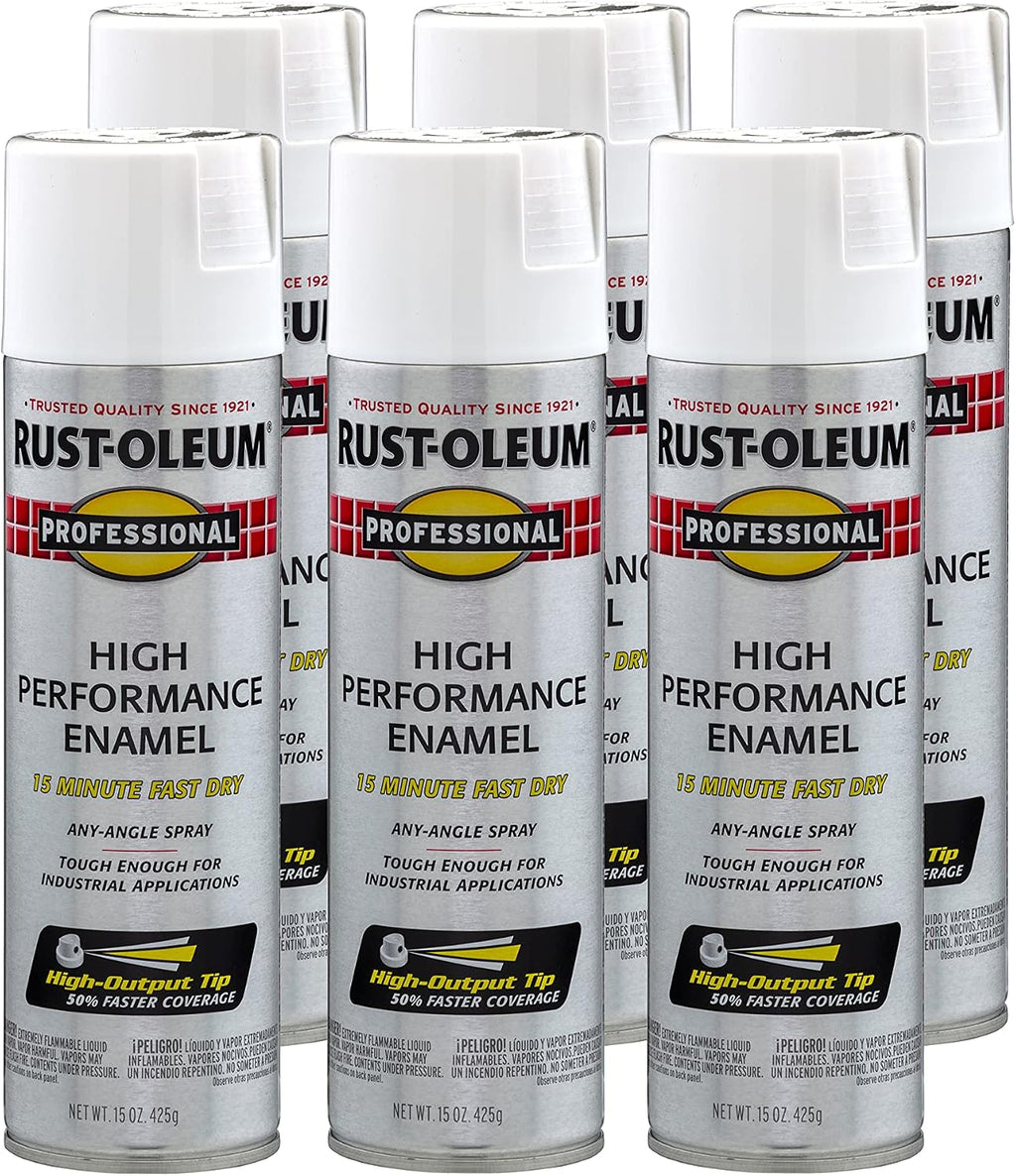 Rust-Oleum 7590838-6PK Professional High Performance Enamel Spray Paint