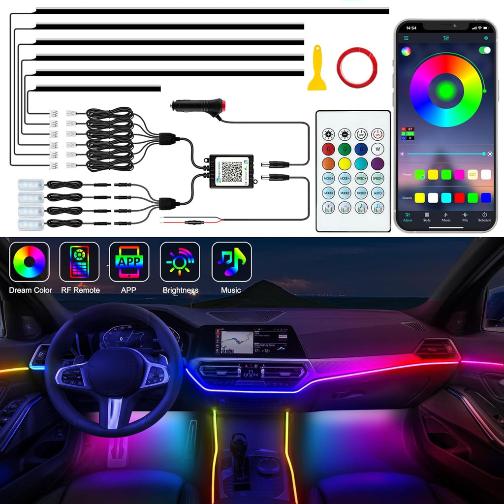 Interior Car LED Strip Lights, Acrylic LED Lights