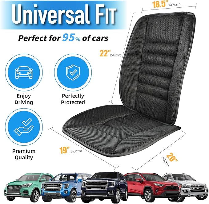 Car Seat Cushion with Back Support Pillow, Comfy Lumbar Support & Seat Cushion - Image 7