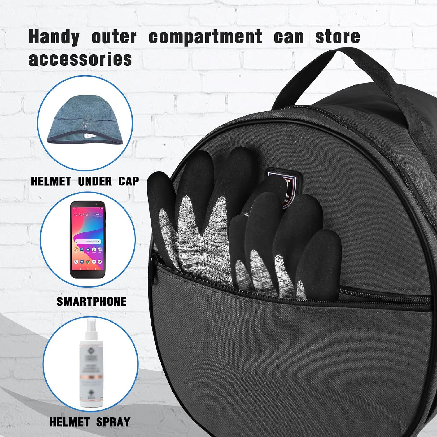 Harrison Howard Equestrian Motorcycle Riding Waterproof Helmet Bag Helmet Case Storage Carring Bag