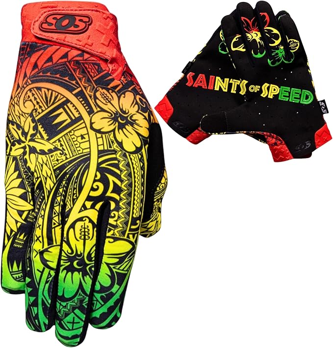 Saints of Speed Dirt Bike Gloves – Motocross, Mountain Bike, Motorcycle by SaintsofSpeed