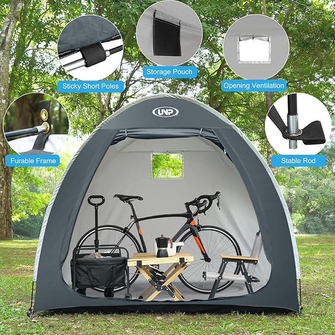 UNP Bike Storage Shed Tent, Portable Outdoor Bike Storage Tent - Image 3