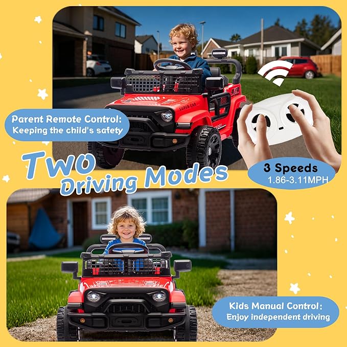24V Ride on Toys with Parents Control, Ride on TruckCar with Four-Wheel - Image 6