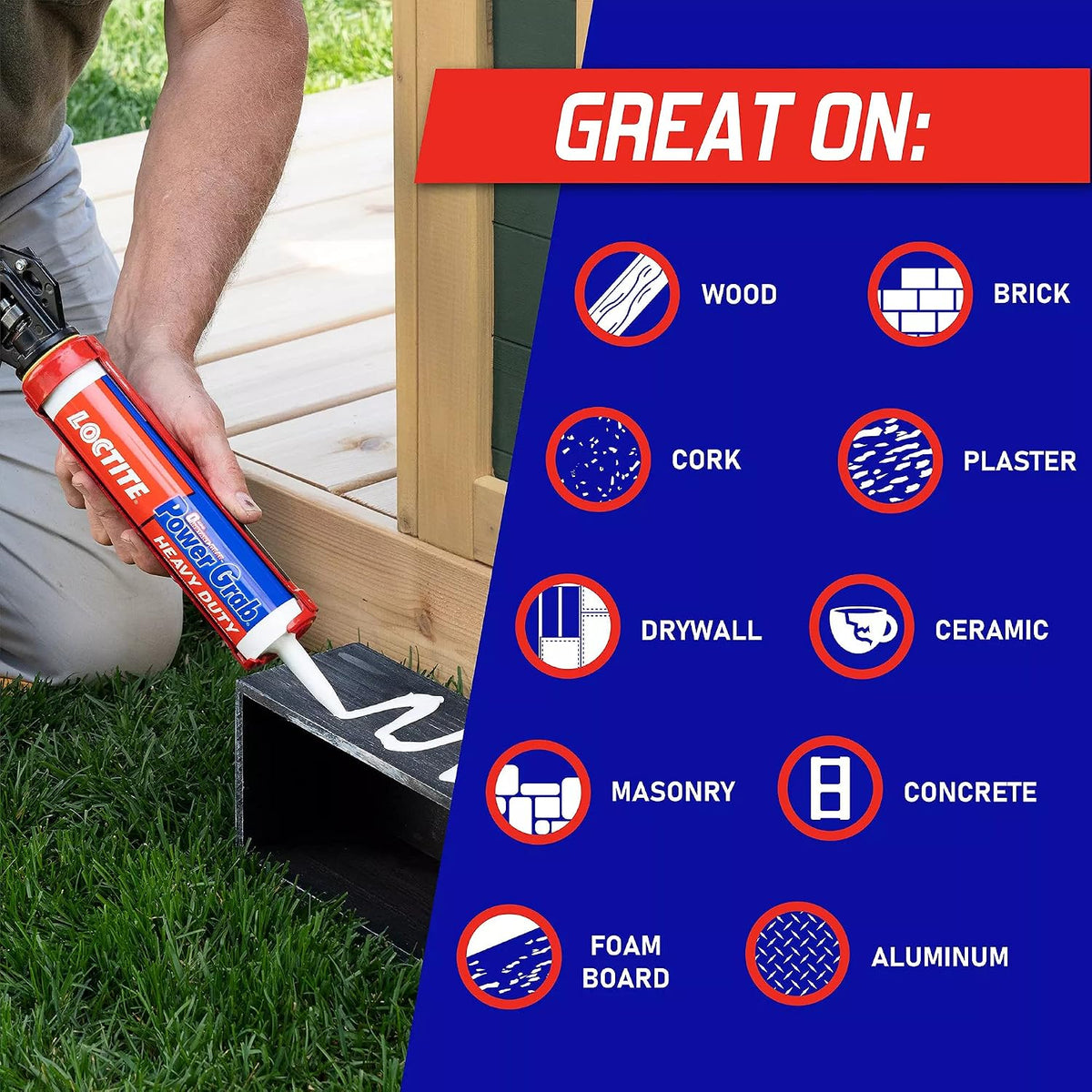 loctite power grab heavy duty construction adhesive, 9, close-up detail