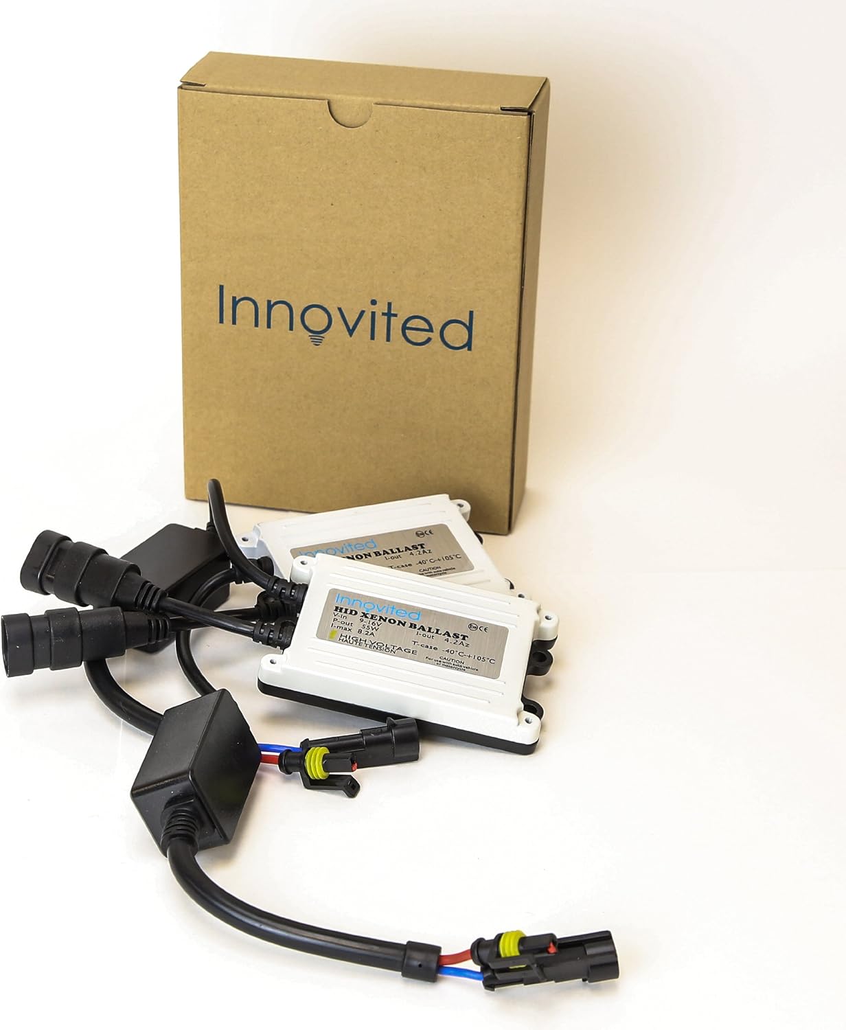 Innovited H11 H9 H8 6000K HID Xenon Bulb x 1 Pair Bundle with 2 x 55W Platinum Digital Ballast (Diamond White)