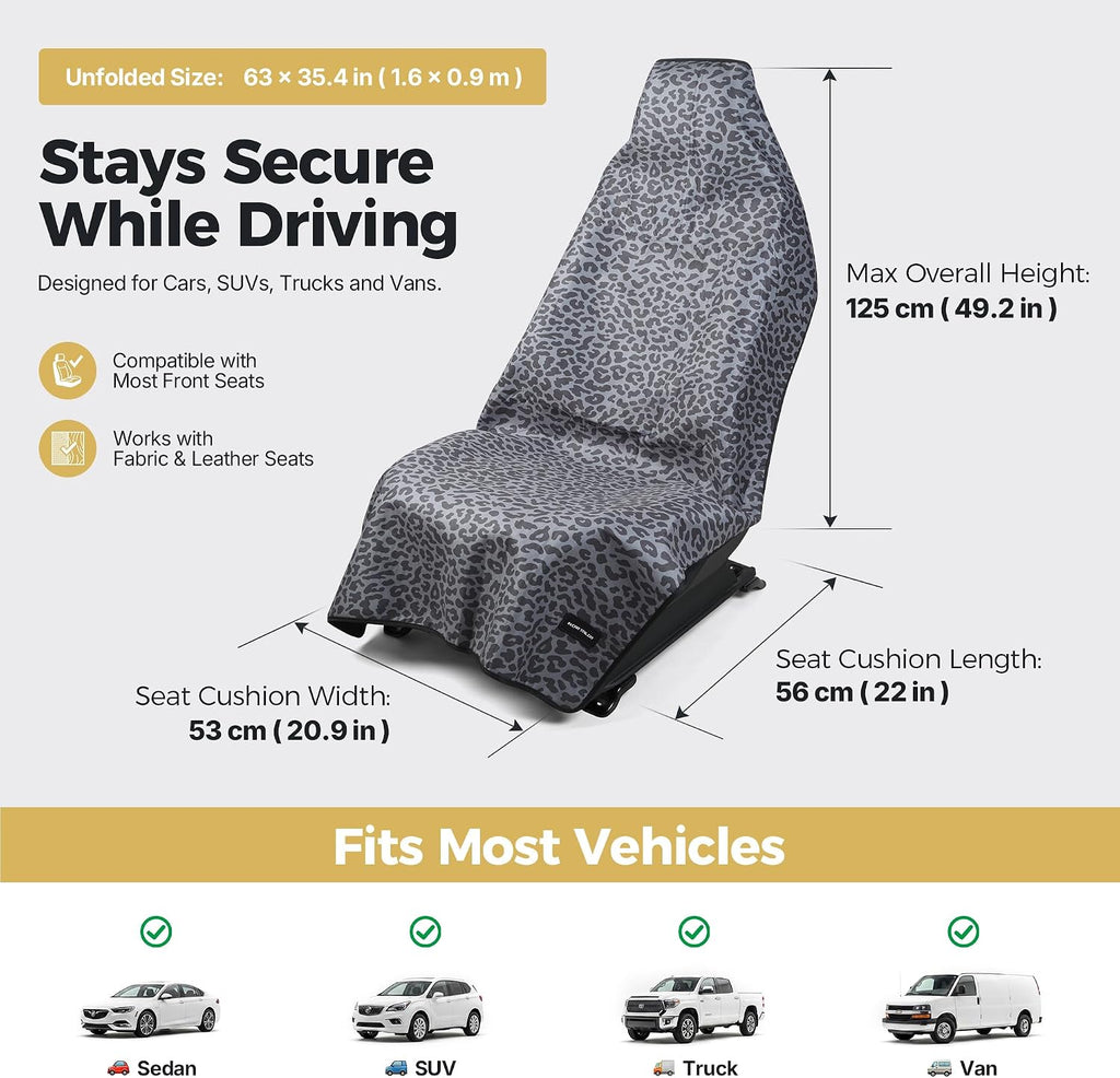 car seat cover towel, seat cover protector, waterproof, side view