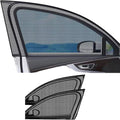2PCS Car Window Coverings, Elastic Mesh Front Rear Side Sun Shades for UV Protection & Heat Reduction