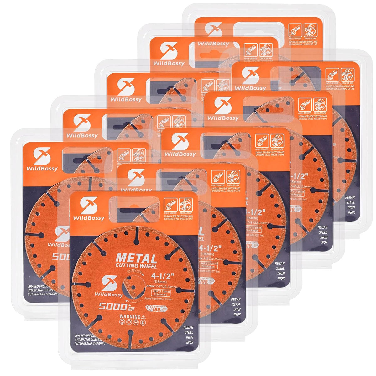 diamond cutting wheel 4-1/2 inch (10pcs) with 7/8", main product view