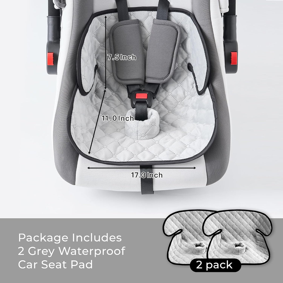waterproof piddle pads carseat potty training car seat showing dimensions