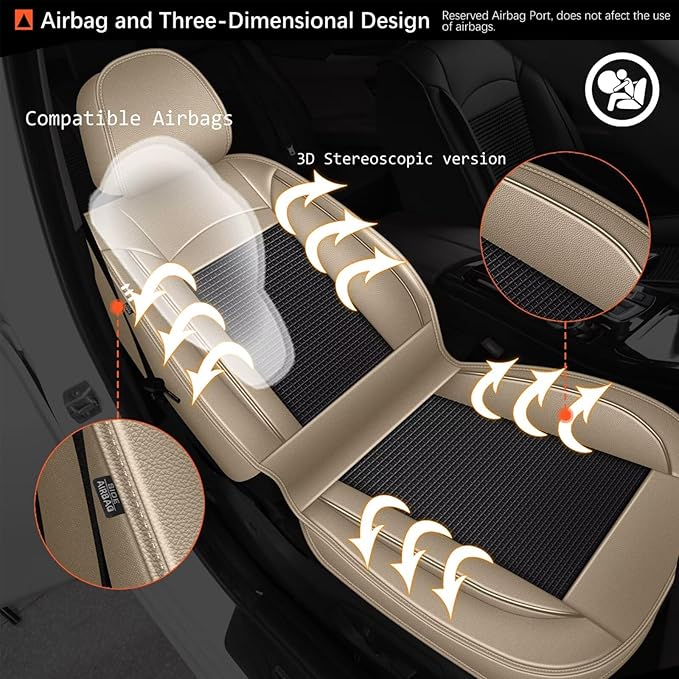 2 Front Seat Covers Fit for Toyota Camry 2012-2023 2024 2025: Car Seat Covers - Image 3