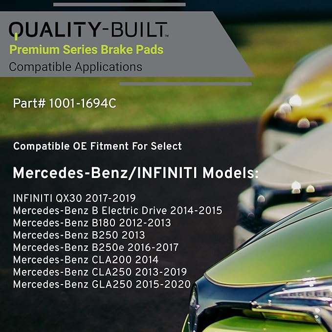 Premium Ceramic Front Brake Pads Compatible - Image 3