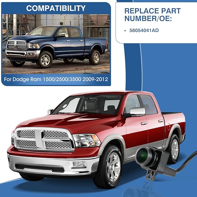 Rear View Backup Camera Fit for Dodge Ram 1500 2500 3500 2009-2012, Reversing - Image 2