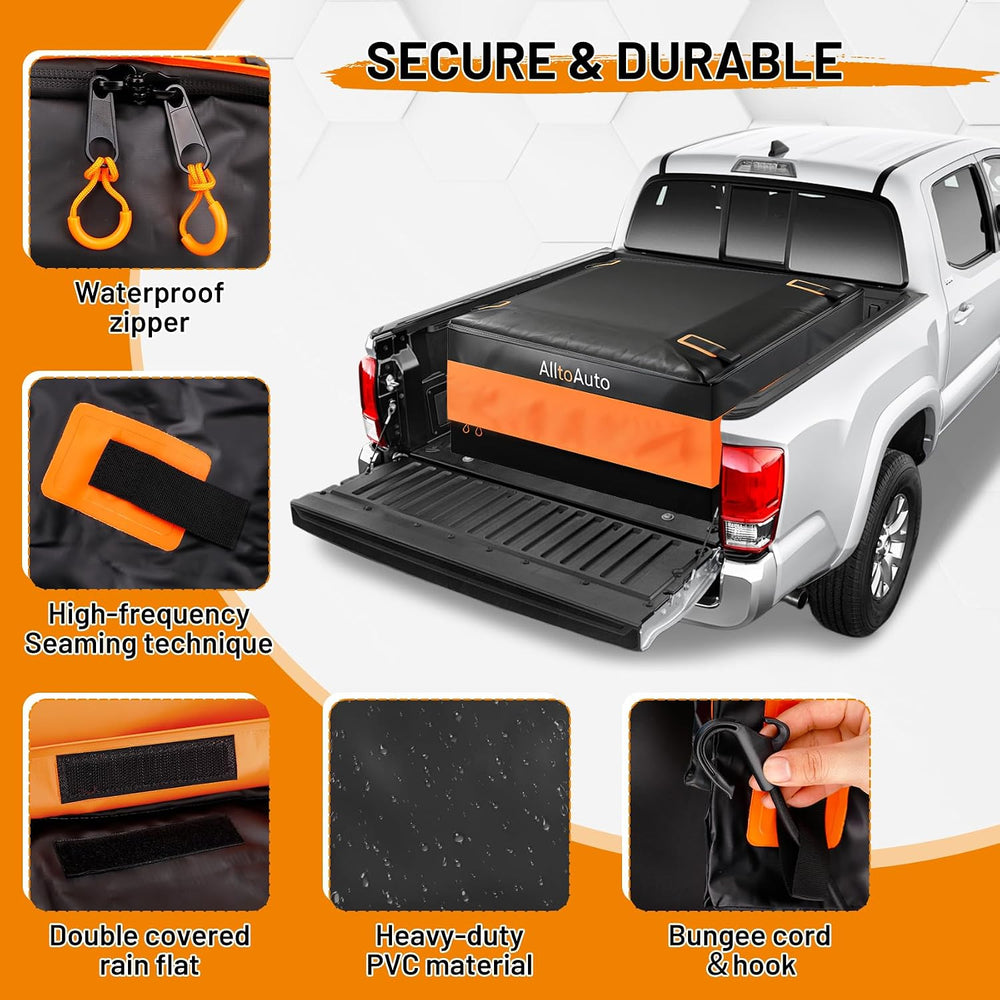 [Jumbo 38 CuFt] Truck Bed Cargo Bag, 100% Waterproof Heavy Duty Pickup Storag...