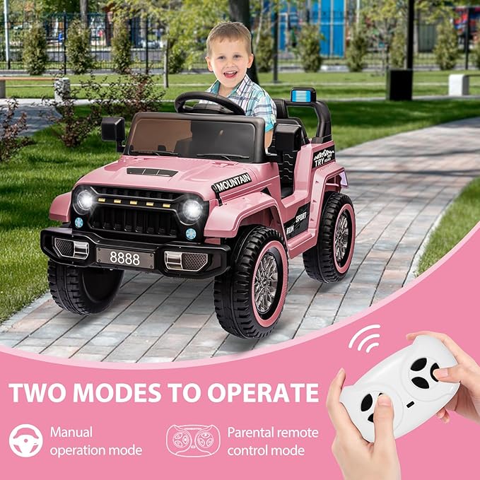 12V Kids Ride on Truck Car, 4 Wheeler Electric Vehicles - Image 3