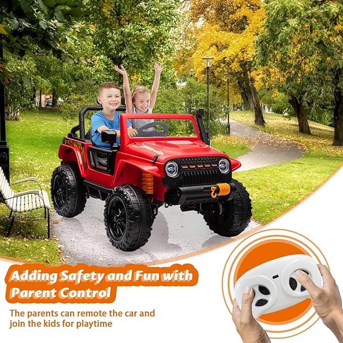 Hetoy 24V 2 Seater Ride On Car for Kids, Electric Truck - Image 6