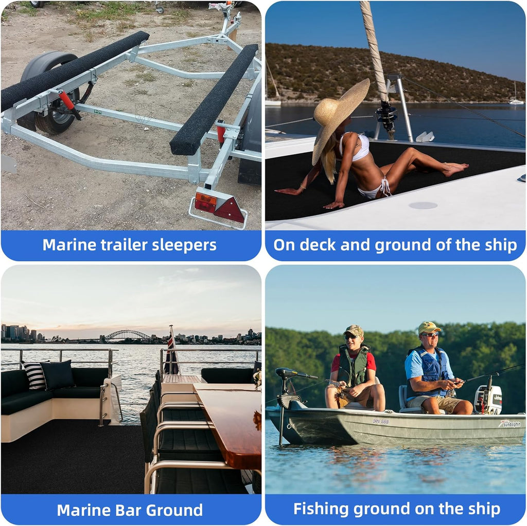 Ultra - Premium Boat Trailer Bunk Carpet - 28oz/30oz Extra Thick,12 Inch Wide, Marine - Grade Quality, UV Resistant,Fast-Dry Built for Unrivaled Durability and Style