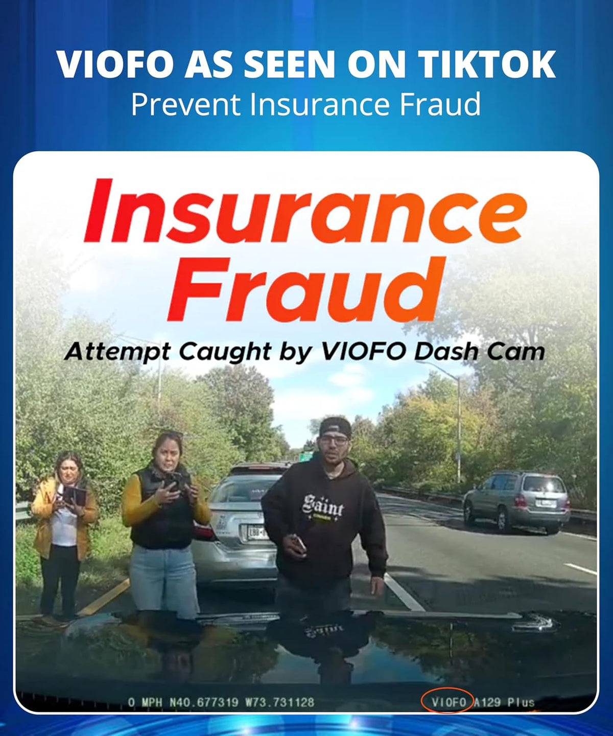 viofo a119 v3 dash cam, 2k front recording on a desk or shelf