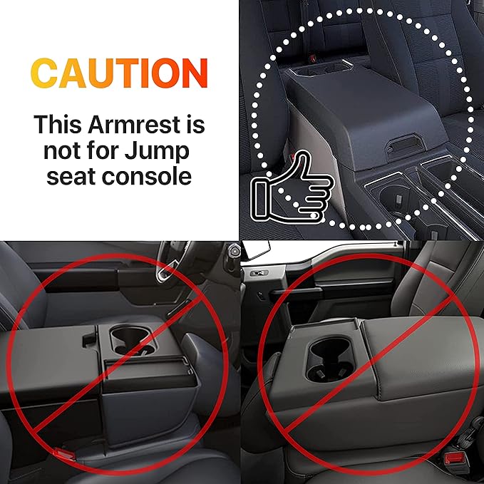 KMMOTORS F150 Center Console Cover, Thick Armrest Cushion, Interior Accessories - Image 7