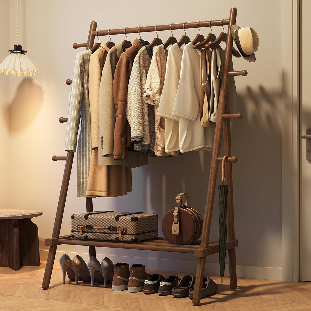 yoobure solid wood clothes rack - heavy duty, main product view