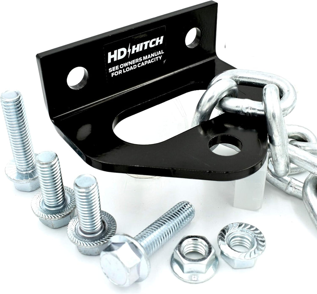 Universal Tow Hitch 1/4"(6mm) Thick Heavy Duty Steel Fits Exmark Lazer-Z Next LazerZ X Series, Toro ZMaster Hustler Super Z FasTrak Sport X One ZR7 Z4 Mini Z ATZ Zero Turn Mower, Hardware Included