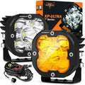 Auxbeam XP-Ultra Series 3 Inch LED Pods 80W 9600LM Offroad Driving Lights White